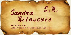 Sandra Milošević vizit kartica